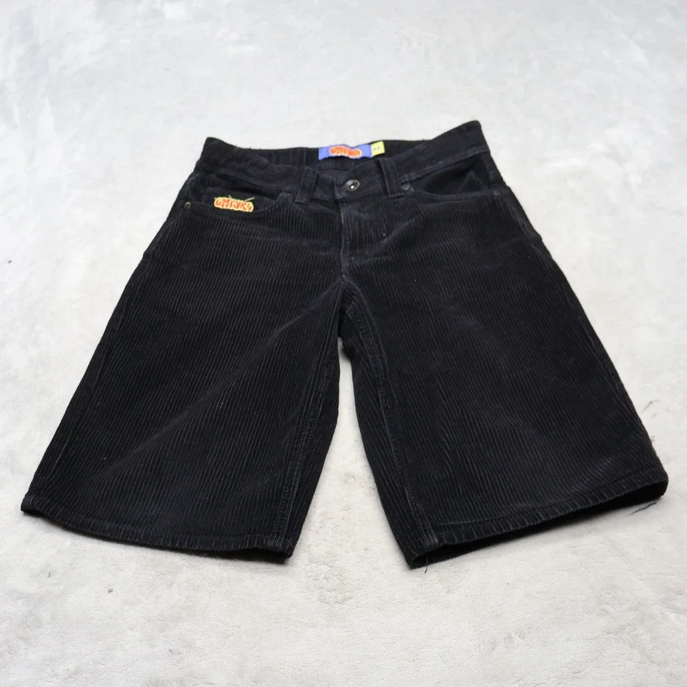 Empyre Shorts Mens‎ 24 Black Corduroy Baggy Skate Casual Retro Summer Loose Fit